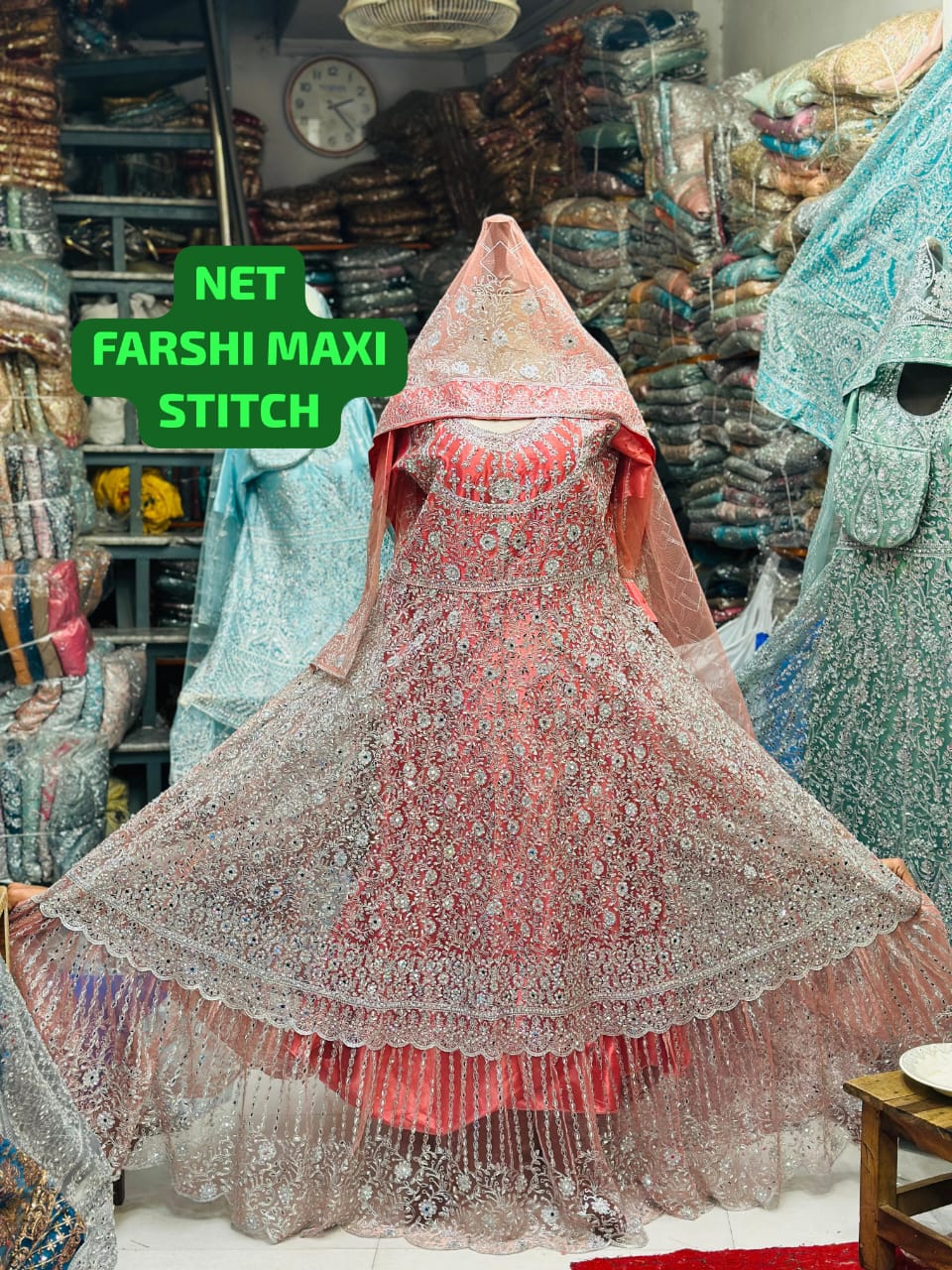 Net Farshi Maxi – Heavy Embroidered